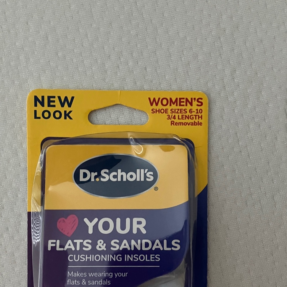 Dr. Scholl's Love Your Flats & Sandals 3/4 Length Insoles - Women's Shoe 6-10 - Picture 2 of 5